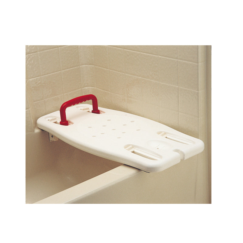 BATH BOARD WITH RED HANDLE ADJ