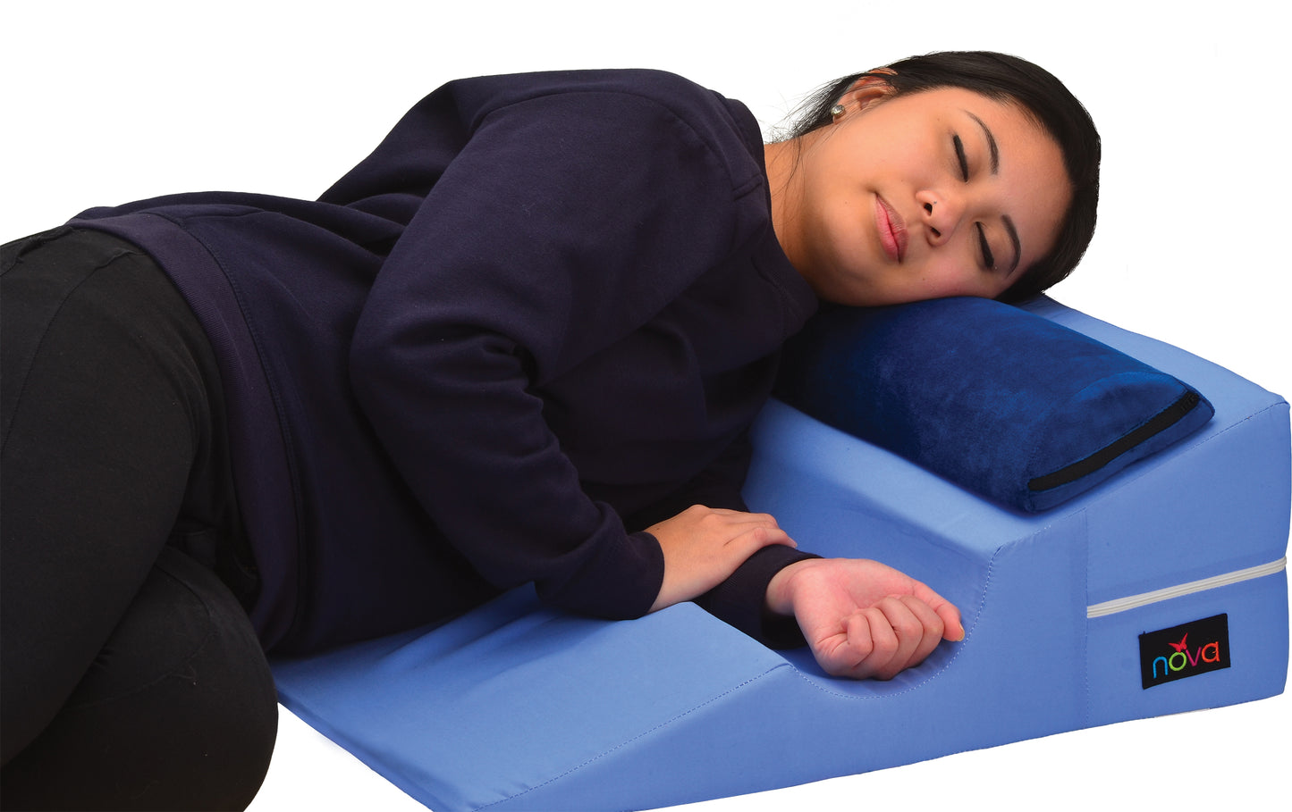 BED WEDGE W/ HALF ROLL PILLOW
