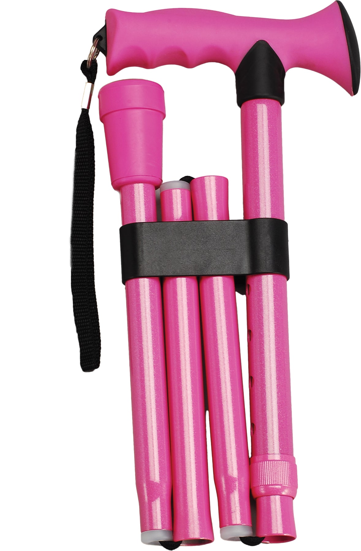 FOLDING CANE SOFT GRIP PINK