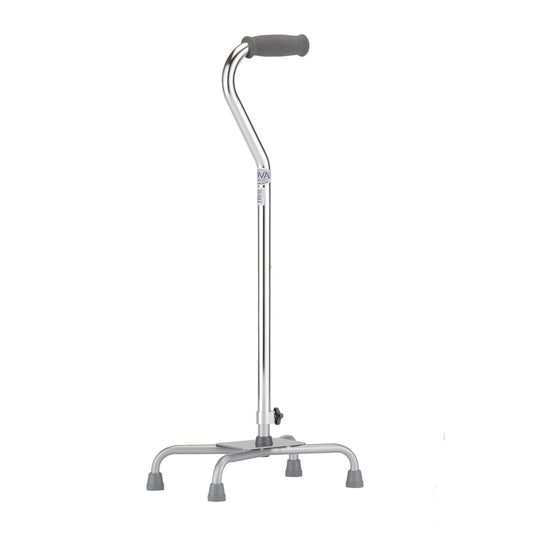 QUAD CANE SMALL BASE SILVER