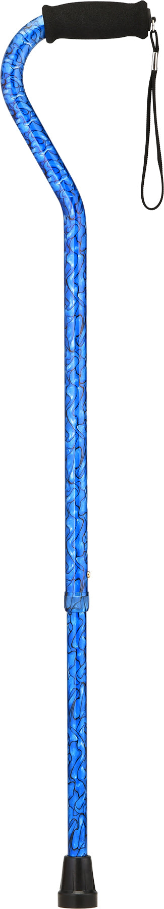 HD TALL OFFEST CANE BLUE WAVES