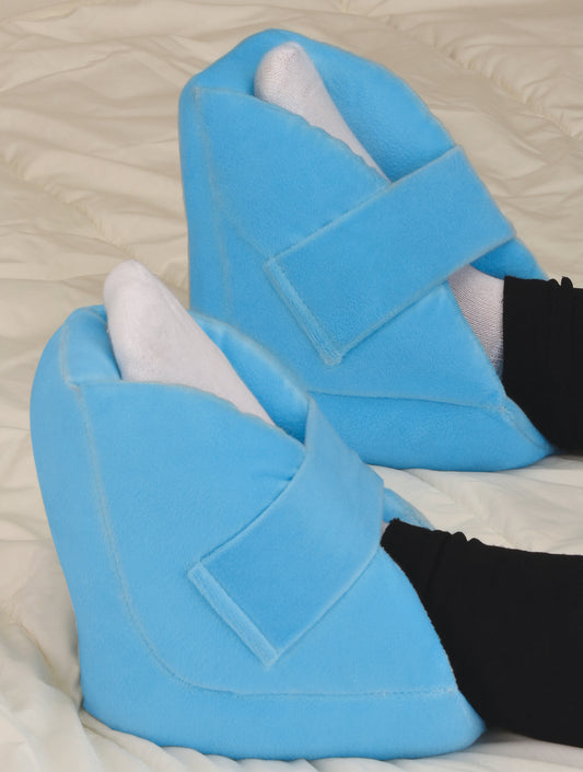 HEEL PROTECTOR W/VELR CVR BLUE
