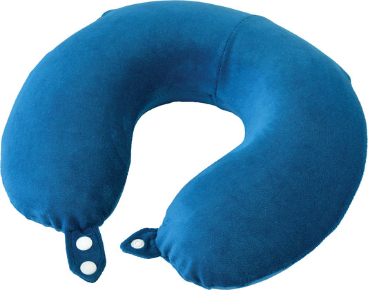 NECK PILLOW MEMORY FOAM BLUE
